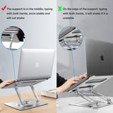 Adjustable Laptop Stand - Portable Aluminum 360 Degree Rotation