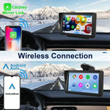 7 Touch Display Car Navigator with Wireless Carplay Bluetooth and Reversing Image - Portable and Smart