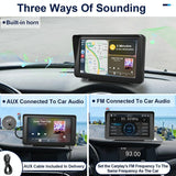 7 Touch Display Car Navigator with Wireless Carplay Bluetooth and Reversing Image - Portable and Smart