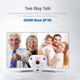 360 Degree Fisheye Lens Wifi Ip Camera With Motion Detection & Night Vision - Shark 960P