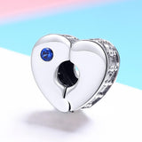 925 Sterling Silver Heart Buckle Beads For Diy Bracelets & Necklaces