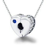 925 Sterling Silver Heart Buckle Beads For Diy Bracelets & Necklaces