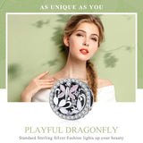 925 Sterling Silver Dragonfly Bead Pendant For Diy Bracelets & Necklaces