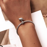 925 Sterling Silver Glass Pendant For Diy Bracelets & Necklaces