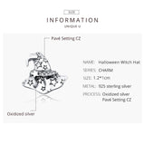 925 Sterling Silver Witch Hat Beads For Diy Bracelets & Necklaces