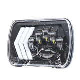 2 Pcs 5X7 Inch Car Modified Red Background Led Square Headlamp For Jeep Wrangler