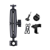 25mm Ballhead Car Seat Mount for Action Cameras with Phone Clamp and Anti-lost Case