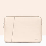 15 / 15.6 Inch Double-Layer Leather Laptop Bag In Apricot