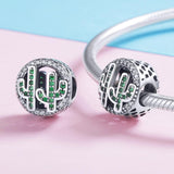 925 Sterling Silver Vigor Cactus Bead Pendant
