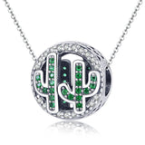 925 Sterling Silver Vigor Cactus Bead Pendant