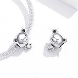925 Sterling Silver Bear Bead Bracelet Accessories