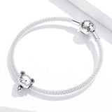925 Sterling Silver Bear Bead Bracelet Accessories
