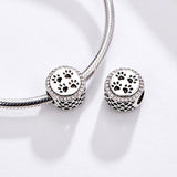 925 Sterling Silver Pet Paw Print Beads For Diy Bracelets & Necklaces