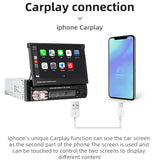7 Inch Carplay Mp5 Player W / Retractable Screen Fm Bluetooth Tf Card - 9601C