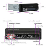 7 Inch Carplay Mp5 Player W / Retractable Screen Fm Bluetooth Tf Card - 9601C