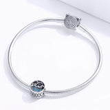 925 Sterling Silver Blue Seagull Beaded Bracelet Accessories