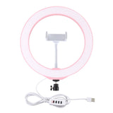 26cm Dimmable Led Ring Light with Tripod and Phone Clamp - Black