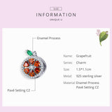 925 Sterling Silver Red Pomelo Bead Bracelet / Necklace Set