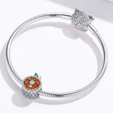 925 Sterling Silver Red Pomelo Bead Bracelet / Necklace Set