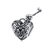 925 Sterling Silver Retro Heart Beaded Bracelet