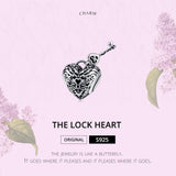 925 Sterling Silver Retro Heart Beaded Bracelet