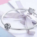 925 Sterling Silver 26 English Letter Beads For Diy Bracelets & Necklaces Style - H