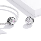 925 Sterling Silver Zodiac Zircon Bead Bracelet / Necklace Set Scorpio Style - Scorpio