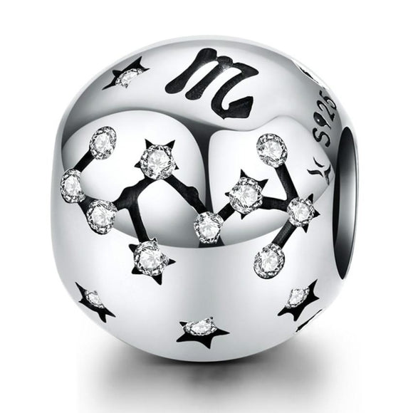 925 Sterling Silver Diy Beaded Bracelet For Scorpio Style - Scorpio