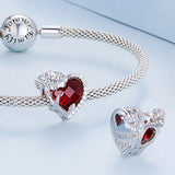 925 Sterling Silver August Birthstone Bracelet With Love Pearl Beads Style - August