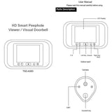720P Hd Smart Peephole Viewer With 3.2 Led Display And Tf Card Support 32Gb Max