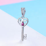 925 Sterling Silver Key Pendant For Happiness Charm