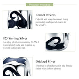 925 Sterling Silver Cat Silhouette Pendant For Diy Bracelets & Necklaces