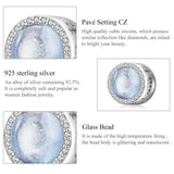 925 Sterling Silver Christmas Night Snow Scene Beads For Diy Bracelet Or Necklace