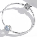 925 Sterling Silver Christmas Night Snow Scene Beads For Diy Bracelet Or Necklace