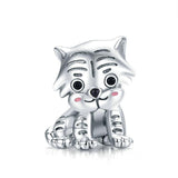 925 Sterling Silver Tiger Bead Pendant For Diy Bracelets & Necklaces