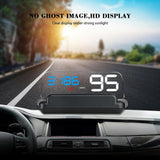 3.7 Inch Car Obd Hud Display Water & Voltage Alarm