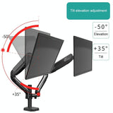 Double Screen Desktop Monitor Bracket - Air Pressure Lift