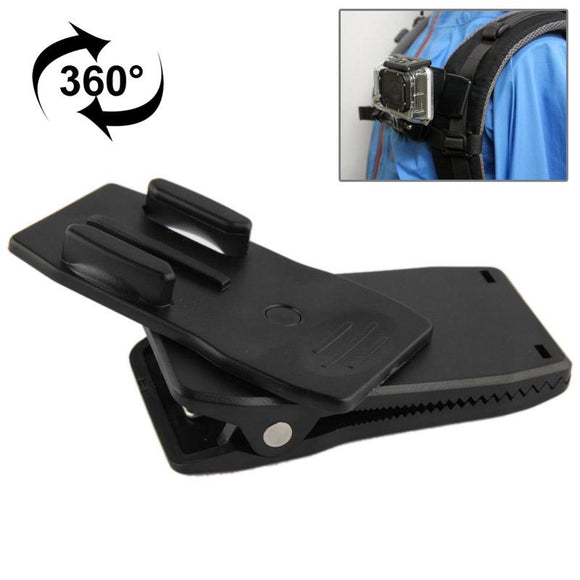 360 Degree Quick Release Backpack Hat Clip for Action Cameras