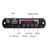 12V Car Mp3 Player Board - Fm Radio Tf Usb Aux - No Bluetooth / Recording