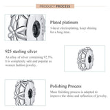 925 Sterling Silver Flower Bead Bracelet / Necklace Accessory Set