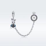 925 Sterling Silver Rabbit Safety Chain For Diy Bracelets