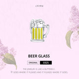 925 Sterling Silver Beer Mug Beads For Diy Bracelets & Necklaces