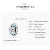 925 Sterling Silver Butterfly Love Flower Beads For Diy Bracelets & Necklaces
