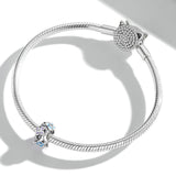 925 Sterling Silver Butterfly Love Flower Beads For Diy Bracelets & Necklaces