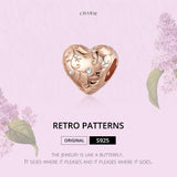 925 Sterling Silver Retro Rose Gold Beaded Bracelet Accessory