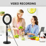 16cm Usb Led Ring Light with Tripod and 3 Modes - Black