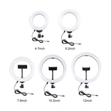 16cm Usb Led Ring Light with Tripod and 3 Modes - Black