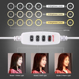 16cm Usb Led Ring Light with Tripod and 3 Modes - Black