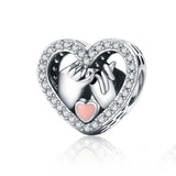925 Sterling Silver Heart Diamond Accessories