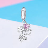 925 Sterling Silver Love Life Pendant For Diy Necklace / Bracelet